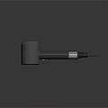 Modern Gray Hair Dryer With Sleek Handle And Control Buttons