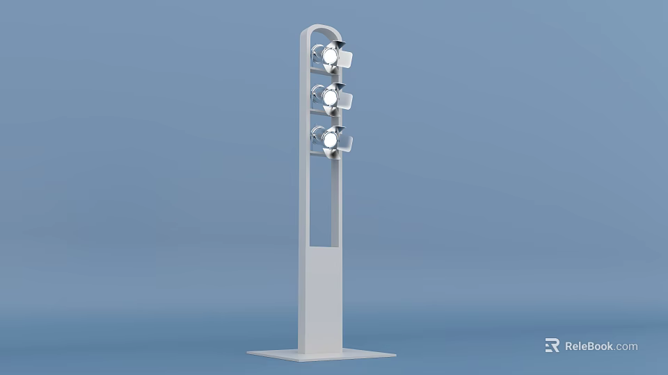 Modern Organizer Stand for Musical Instruments and Art Supplies with Circular Holders 3d model 