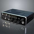 Professional Black Digital Audio Interface With Multiple Knobs Ports And Modern Design