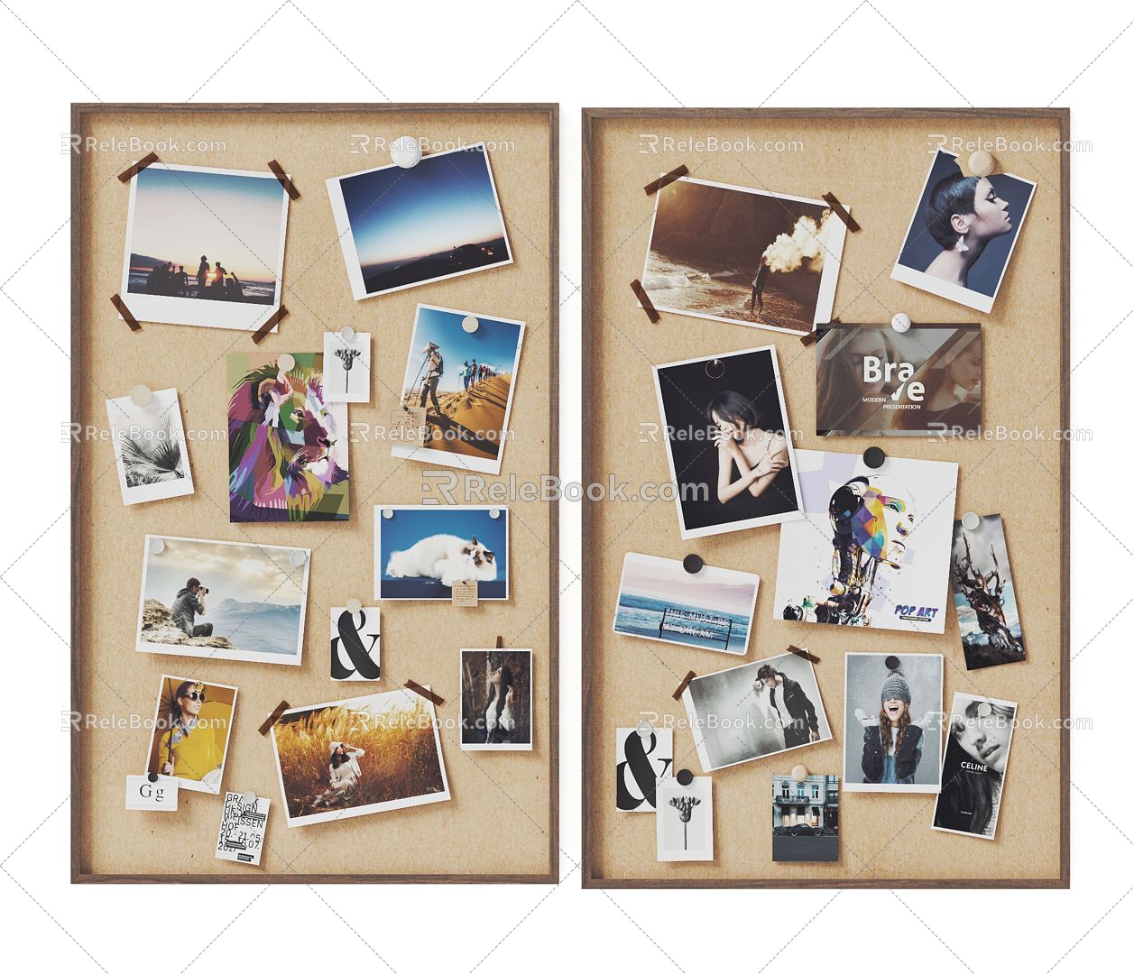 Modern photo wall 3d model