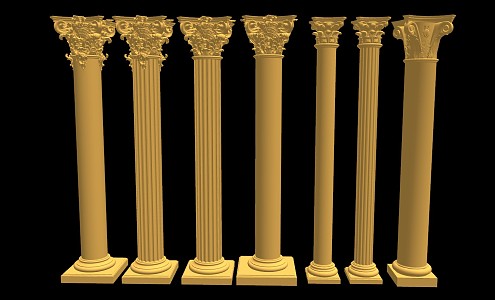 European Roman Column 3d model