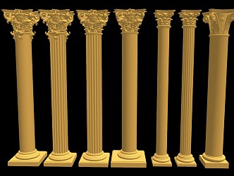 European Roman Column 3d model