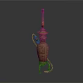 Antique Bronze Decorative Ornament With Intricate Carvings Tall Neck Curved Handle And Sturdy Base