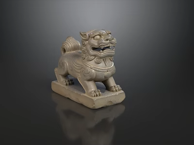 Exquisite Hand Carved Traditional Chinese Stone Pixiu Statue For Feng Shui Home Decoration 3d model