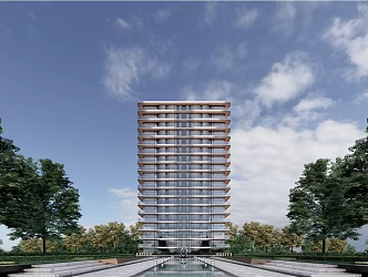 High-rise residential SU model 3d model