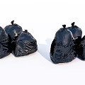 Multiple Black Disposable Garbage Bags For Home Daily Waste Collection