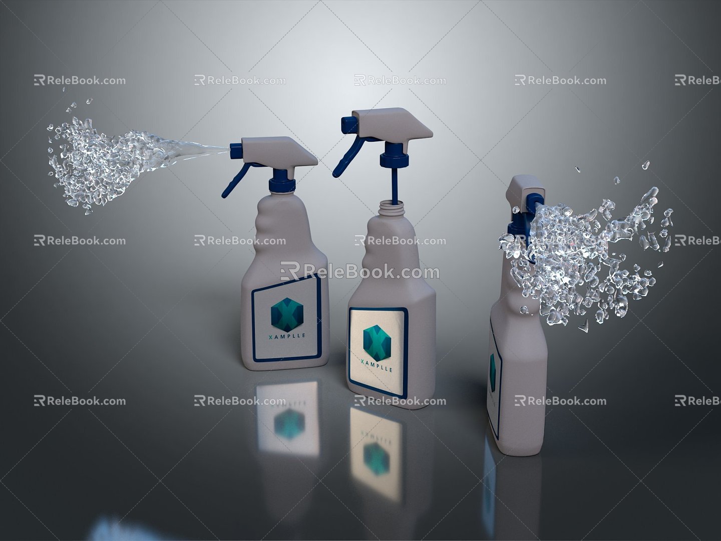 Modern spray bottle spray bottle spray bottle old bottle bottle plastic bottle 3d model