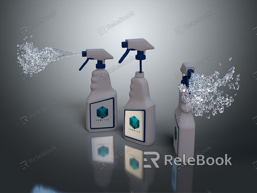 Modern spray bottle spray bottle spray bottle old bottle bottle plastic bottle model