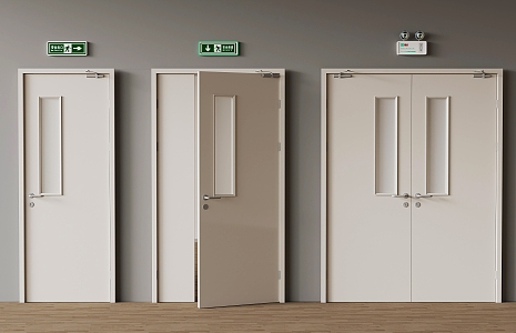 Modern fire door 3d model