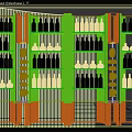 Elegant Decorative Screen With Wine Storage Shelves And Bottles