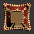 Red Trophy Design With Gold Palm Tree Emblem And Studded Base