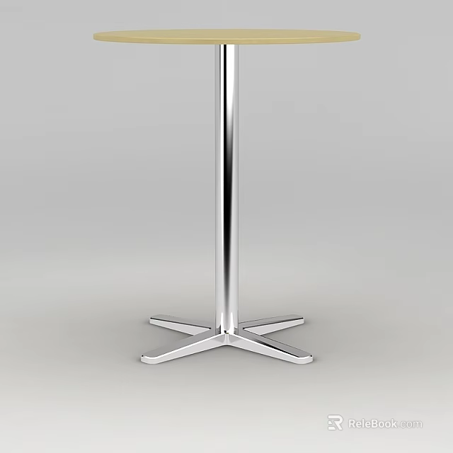 Inflatable Model Support Structure With Silver Metal Pole And Cross Shaped Base 3d model