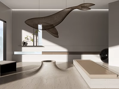 Modern Living Room Minimalist Living Room 3d model