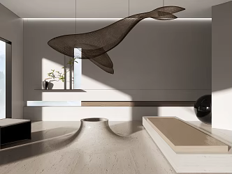Modern Living Room Minimalist Living Room 3d model