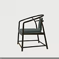 Modern Leisure Chair With Wooden Frame Leather Upholstery And Curved Armrests