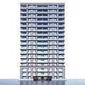 Modern High Rise Apartment Buildings Exterior Architecture Featuring Balconies And Windows