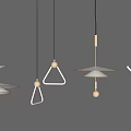Modern Pendant Lights With Various Geometric Shapes And Gold White Finish For Contemporary Home Decor