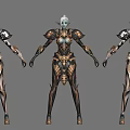 Game Movie Elf Characters With Silver Hair Pointed Ears And Gold Black Ornate Armor