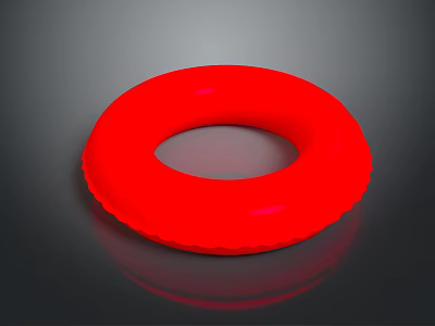 Commercial Equipment Red Inflatable Ring for Swimming Pool Safety and Rescue Use 3d model