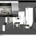 Office Interior With Lockers Whiteboard Desk Chair Emblem Blinds And Gray Floor