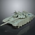 Military Armored Combat Vehicle With Main Cannon Heavy Duty Tracks And Mounted Weapons