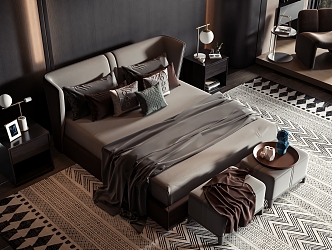 Style Commodity Bed 3d model