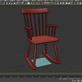 Wooden Rocking Chair With Traditional Design And Sturdy Armrests For Comfortable Seating
