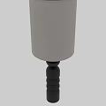 Modern Table Lamp With White Fabric Shade And Stacked Black Wooden Base
