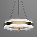 Modern Stylish Lighting Combination With Chandelier Ceiling Light And Glass Shades