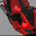 Yamaha Red Sport Motorcycle With Sleek Modern Design Black Seat And Red Wheels