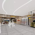 Spacious Modern Supermarket Interior With Organized Fresh Produce Displays Shelves And Lighting