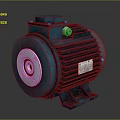 Blue Green Industrial Electric Motor With Cooling Fins Shaft And Terminal Box