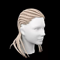 Game and Movie Character With Intricate Golden Braided Hairstyle Design