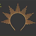 Golden Sun Ray Shaped Decorative Ornament Set For Modern Home Decoration