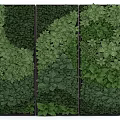 Vertical Living Plant Wall with Multiple Green Panels and Lush Foliage