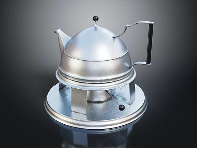 Silver Coffee Maker Daily Use Electrical Appliance Modern Design Stainless Steel For Home 3d model