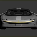 Sleek Silver Sports Car With Black Stripe Yellow Rims And Modern Design
