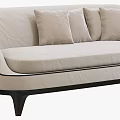 modern double sofa fabric double sofa 3d model
