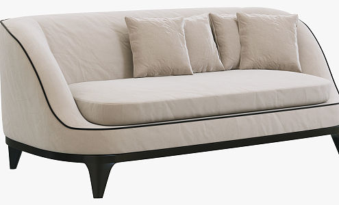 modern double sofa fabric double sofa 3d model