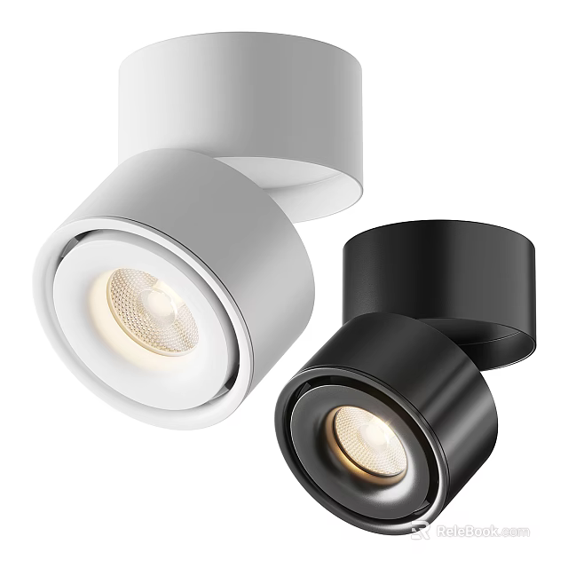 Modern White And Black Downlights Spotlights For Home Ceiling Lighting Design 3d model 