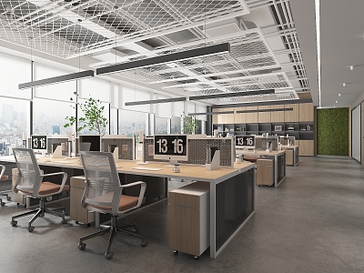 Industrial LOFT Public Office Area Office Public Area 3d model