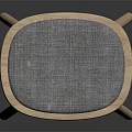 Light Wooden Bar Stool With Gray Cushioned Seat And Simple Modern Design