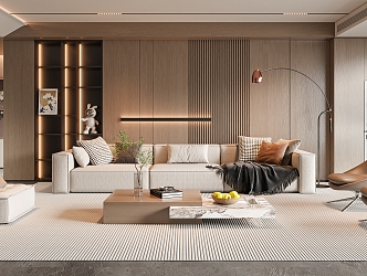 modern living room 3d model