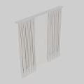 Beige Pleated Curtains With Sheer White Panels For Modern Home Window
