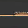 Orange Ergonomic Hair Brush With Smooth Handle And Durable Bristles For Daily Grooming