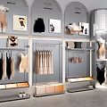 Modern underwear store display cabinet clothing store display rack slimming underwear store display rack 3d model