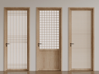 Japanese-style swing door 3d model