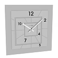 Sleek Minimalist Square Wall Clock With Numeric Markers And Modern Design
