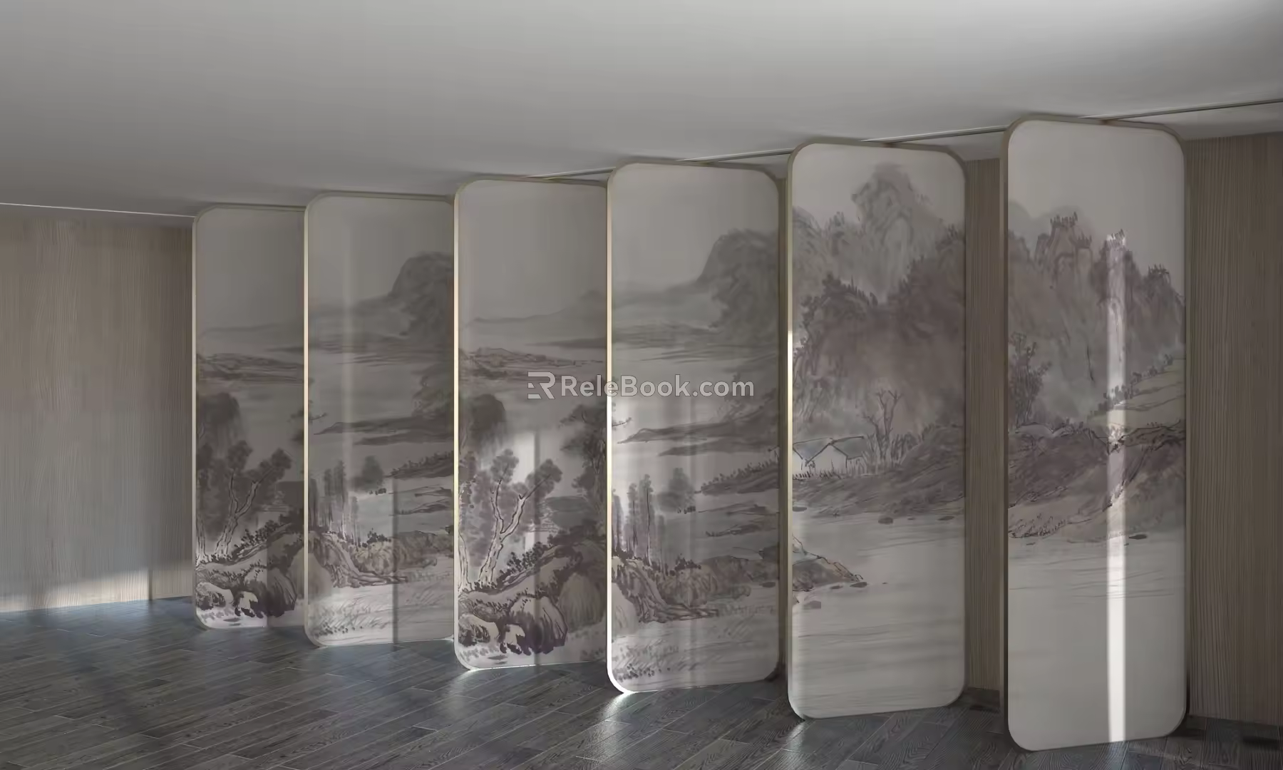 Screen partition 3d model