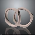 Pink Hoop Bracelets With Modern Geometric Design For Fashionable Style